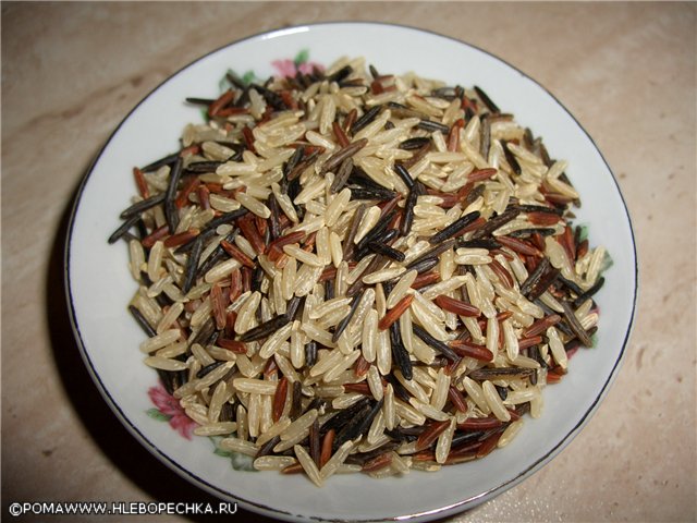 Porridge-garnish from cereals MIX with mushrooms for the Multicooker CUCKOO 1054