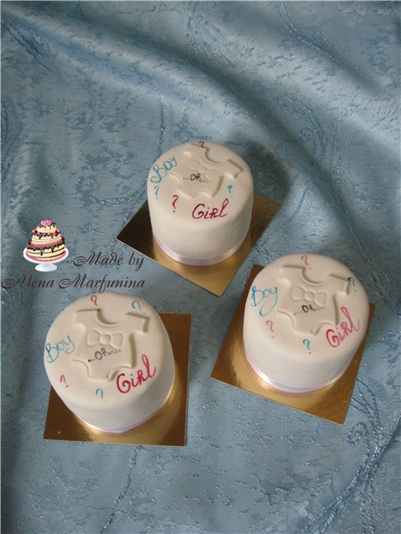 Cakes for birth, baptism, year (not numbers)