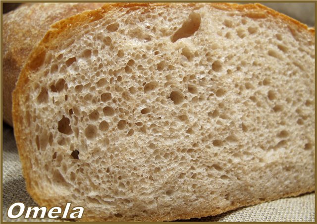 Zemnieciska kviešu maize (Pane Bigio) krāsnī