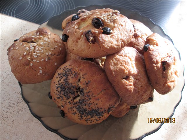 Cookies Curd tortillas med rosiner