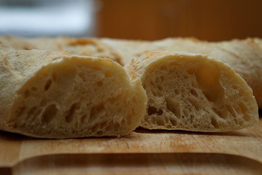 Franču bagete uz vecās mīklas / Baguette de pate fermentee (krāsns)