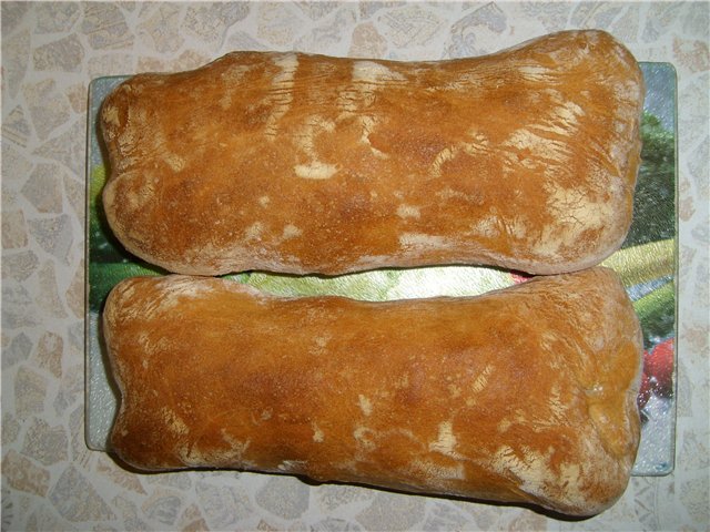 Ciabatta, ciabatta biga krāsnī