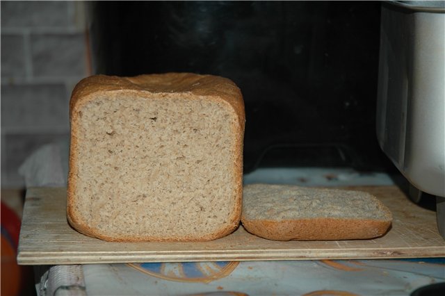 Stolichny hvete-rugbrød (brødmaker)