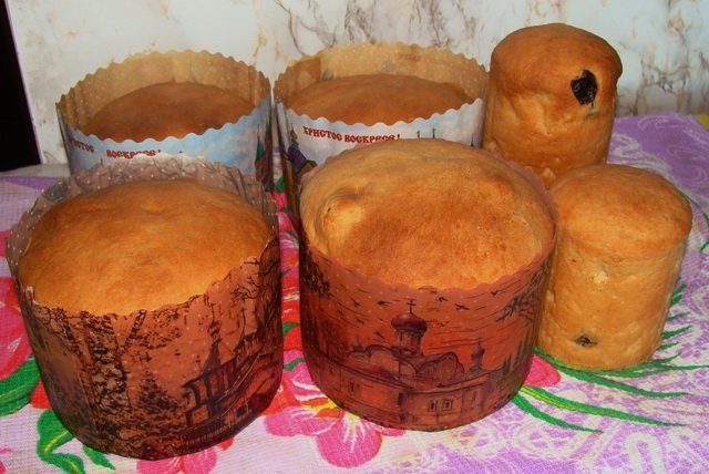 Kulich ar Myasoedovskaya krāsnī (meistarklase)