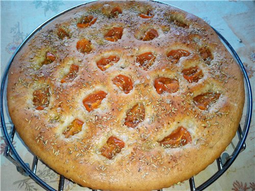 Focaccia med tomater og oregano