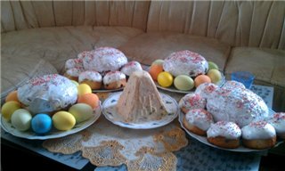 Kulich ar Myasoedovskaya krāsnī (meistarklase)