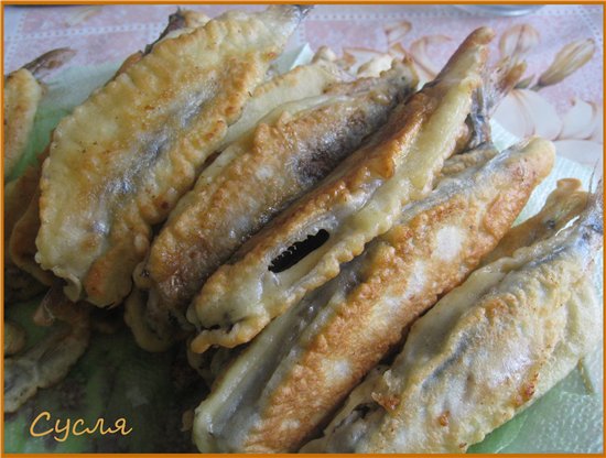 Capelin trong bột