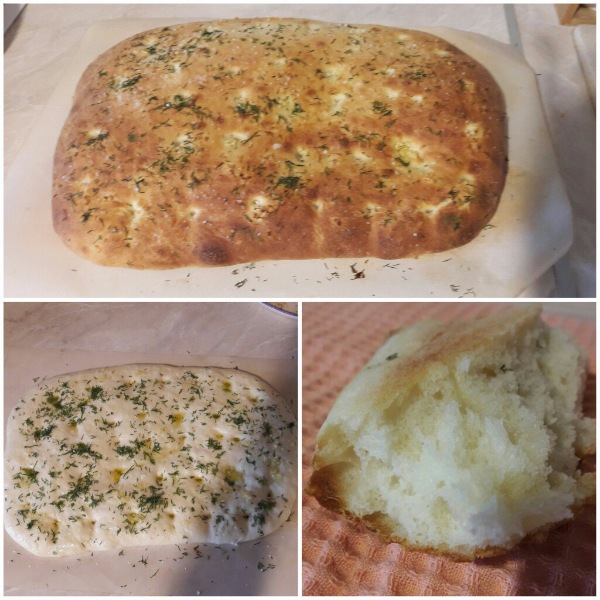 Focaccia ar ķiplokiem un dillēm