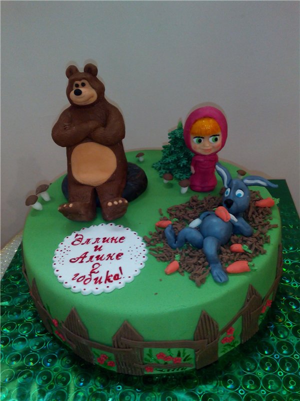 Bánh dựa trên phim hoạt hình Masha and the Bear