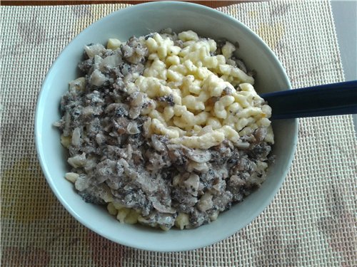 Spaetzle (Spetzle). Grunnleggende om matlaging.