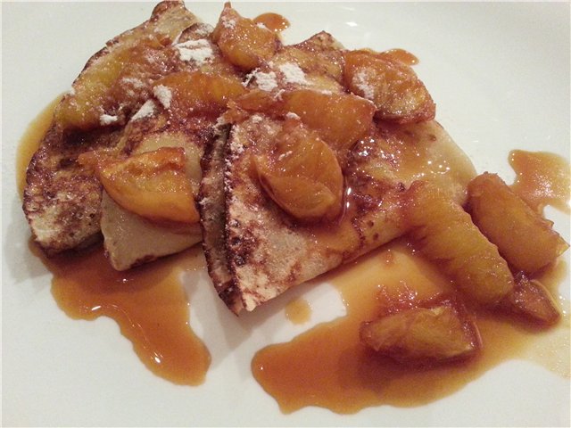 Deserta pankūkas franču Crepe Suzette