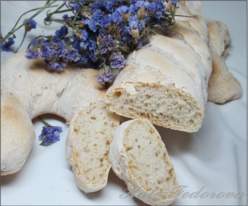 Franču bagete uz vecās mīklas / Baguette de pate fermentee (krāsns)