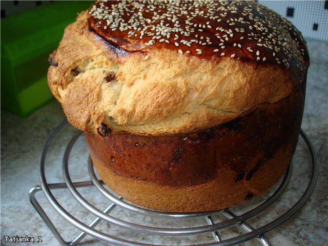 Kulich ar Myasoedovskaya krāsnī (meistarklase)