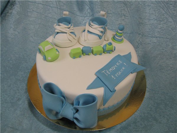 Cakes for birth, baptism, year (not numbers)