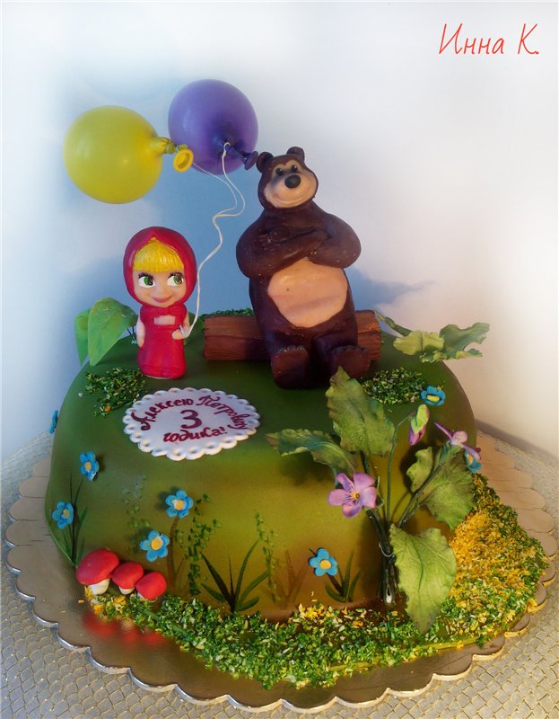 Bánh dựa trên phim hoạt hình Masha and the Bear