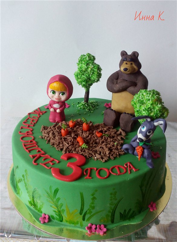 Bánh dựa trên phim hoạt hình Masha and the Bear