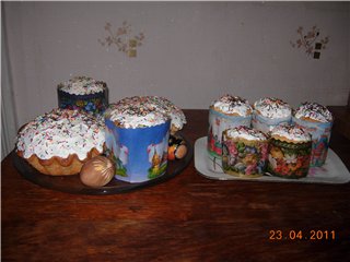 Kulich ar Myasoedovskaya krāsnī (meistarklase)