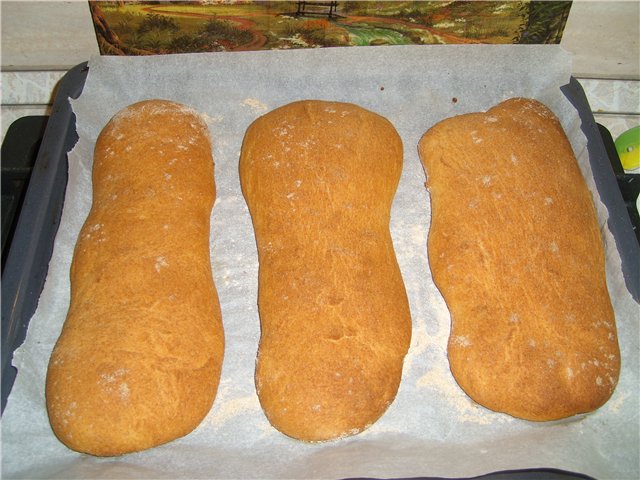 Ciabatta (mīcīšana maizes mašīnā)