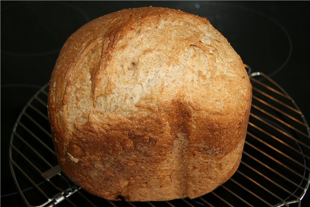 Sennep og melkebrød i en brødmaker