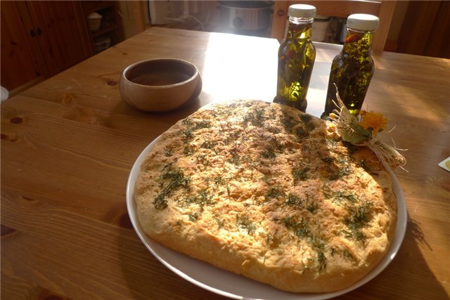 Focaccia potet med løk