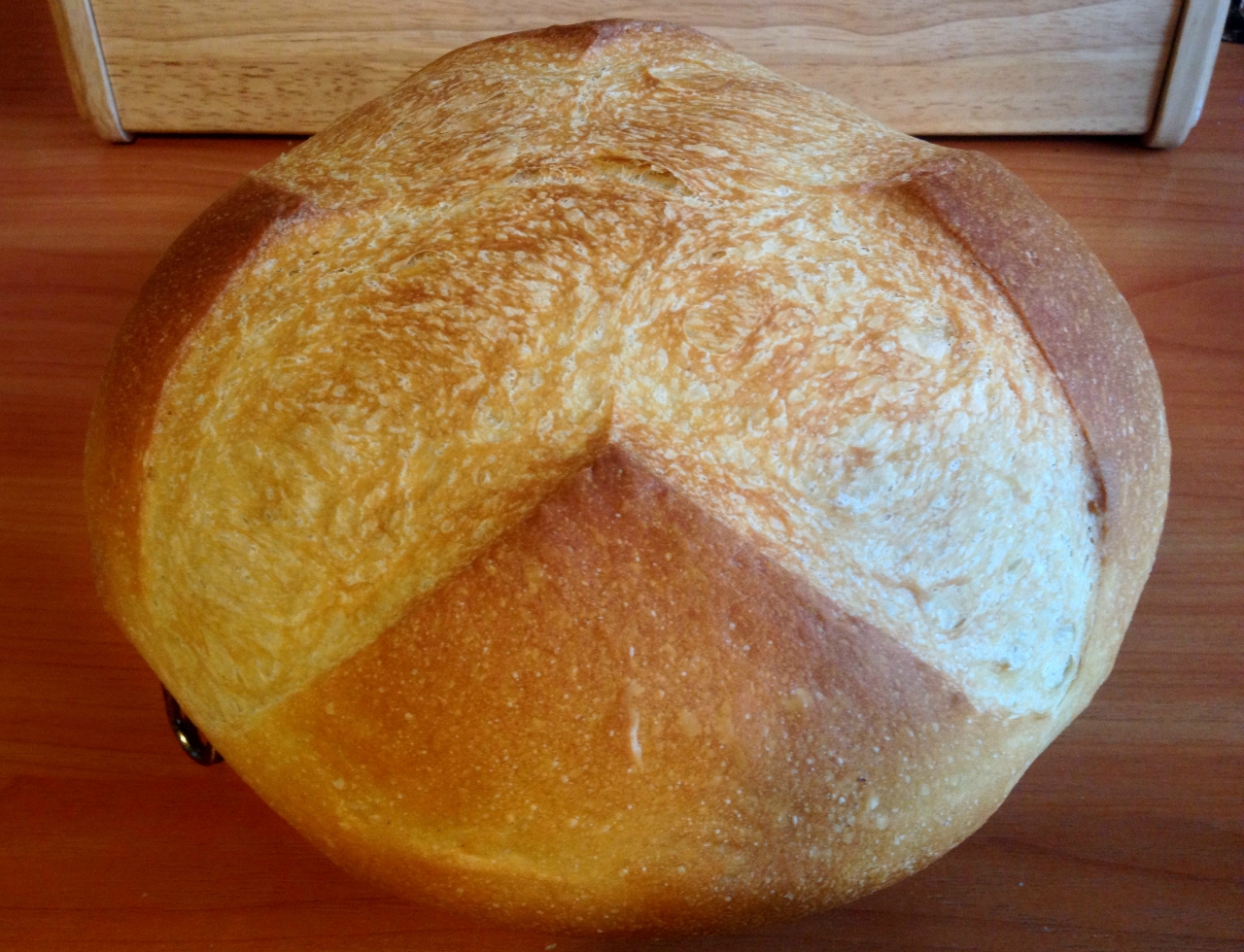 Cuban bread (in the oven)