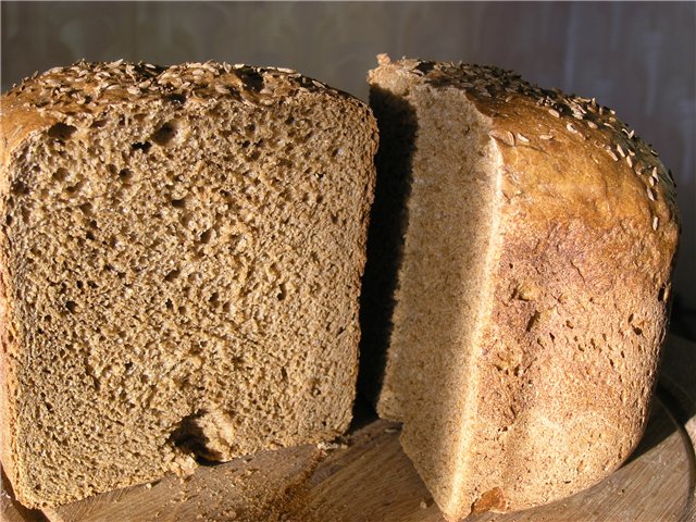 Borodino bread with Borodino mixture (bread maker)