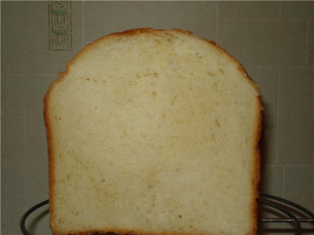 Mustard and milk bread in a bread maker