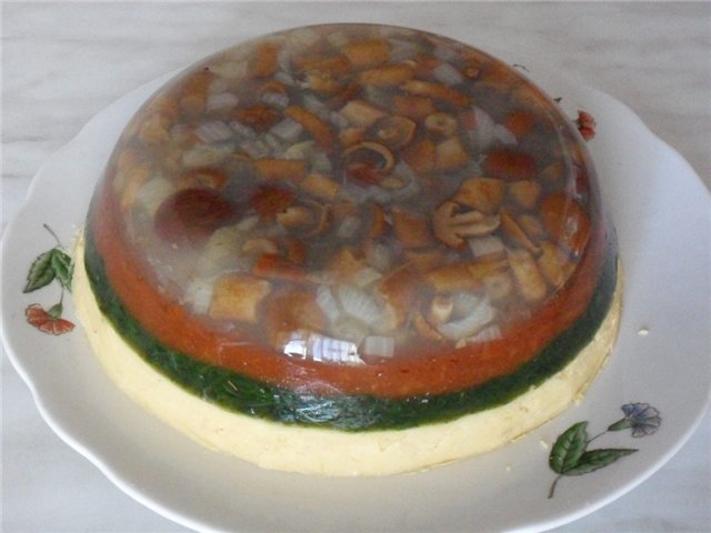 Veģetārietis aspic "Varavīksne garšas"