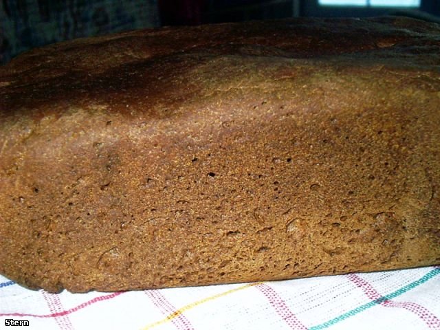 Classic rye homemade bread in a bread maker