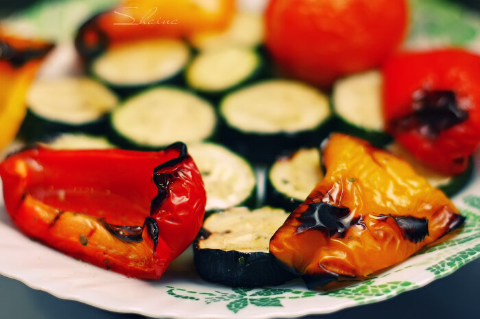 Shrimp shashlik with mushrooms (wonder-grill frying pan)