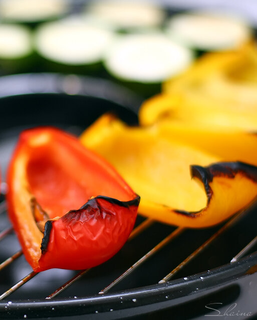 Shrimp shashlik with mushrooms (wonder-grill frying pan)