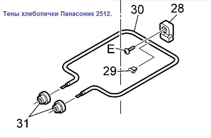 Brødprodusenter Panasonic SD-2500, SD-2501, SD-2502, SD-2510, SD-2511, SD-2512 ... (4)