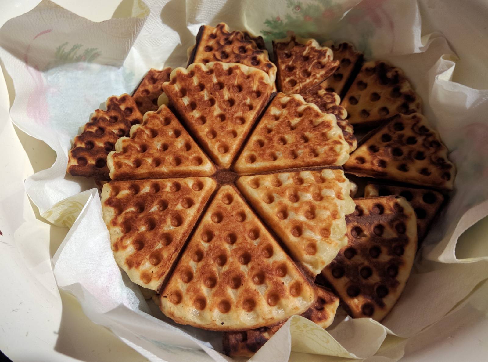 Ostemasse vafler fra I. Lazerson i et vaffeljern Gfgrill GF-020 Waffle Pro