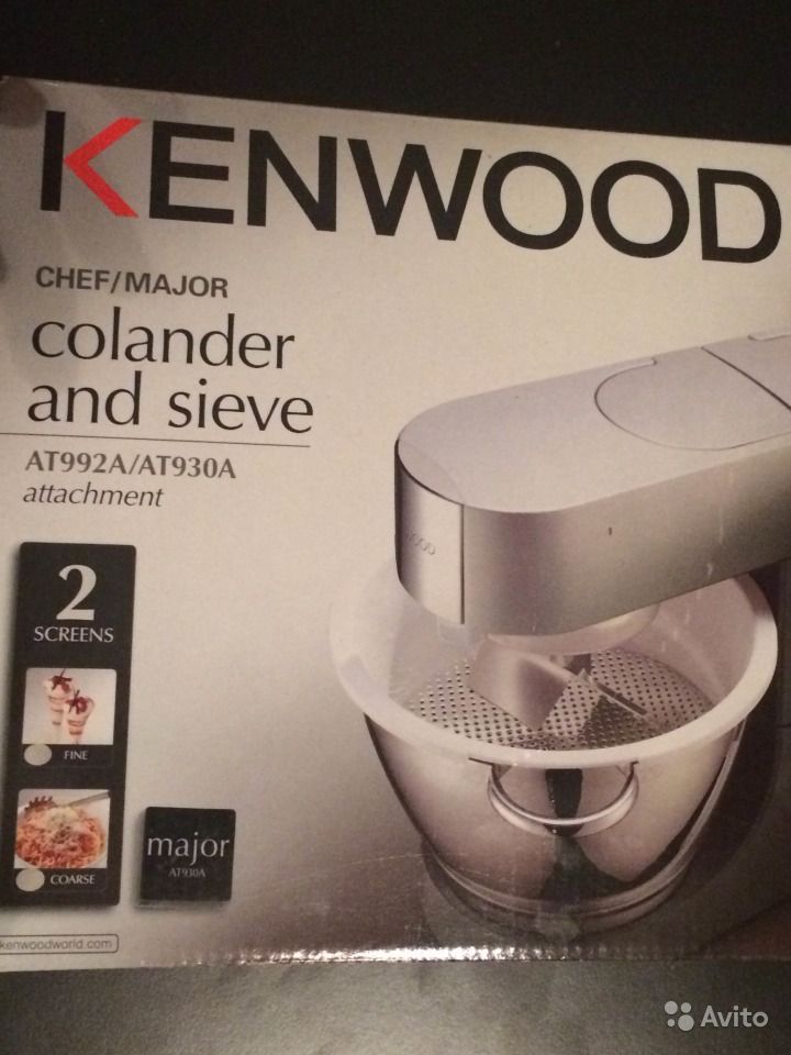 Kenwood kjøkkenmaskin: arbeider med tilbehør