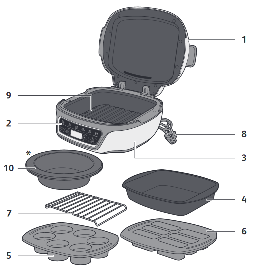 Tefal Cake Factory KD802112 - konditor med flere bakverk for travle mennesker