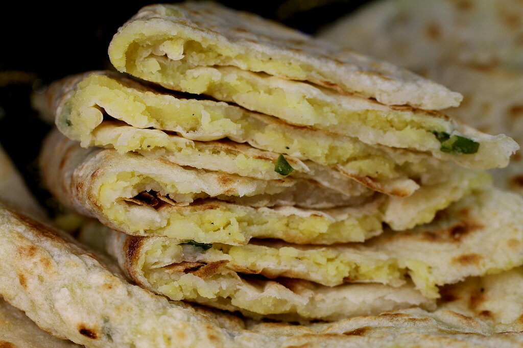 Parantha med potetmos