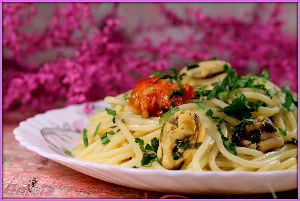 Spaghetti med blåskjell